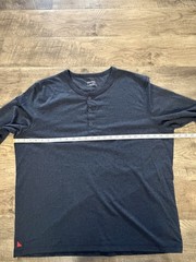 UNTUCKit Albarino Henley Shirt Men’s XXL Gray Long Sleeve Cotton Blend Regular