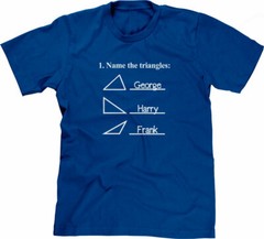 Funny Math Shirt: Name The Triangles T-Shirt funny geek Funny Tshirts for Men
