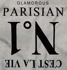 Glamorous Paris Number 1 Designer French Gift Womens Short Sleeve Crewneck Tee