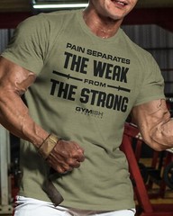 121. Weak From Strong Funny Motivational Workout Gym T-Shirt for Men