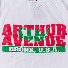 Vintage 90s Arthur Avenue Bronx NY Little Italy T-Shirt XL Italian Heritage Tee