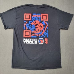 NEW Matco Tools T-Shirt Men-Large Black QR Code Graphic Short Sleeve Cotton Tee