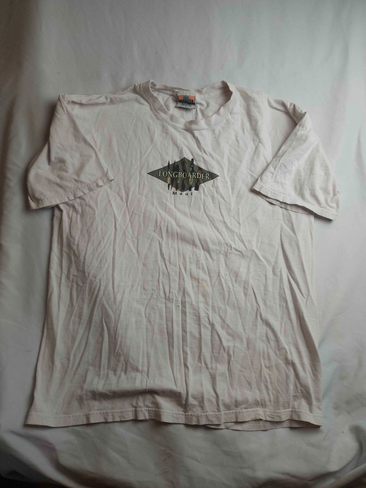 Vintage 90s Longboarder Maui T-Shirt L Graphic Surfing Beach Streetwear Outdoor