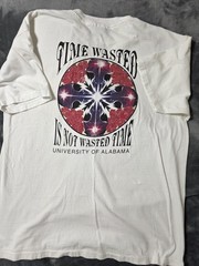 Vintage Sigma Delta Tau Shirt Mens XL White Univ Alabama Time Wasted 1994 Tee