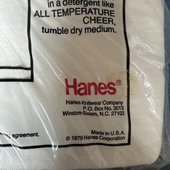 2- NOS 1979 HANES “Deep V” Cotton Men’s V-Neck T-Shirt 3 Pack Size Small S 34/36
