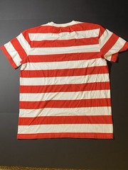 Where’s Waldo Mens Waldo Red White Striped Costume Shirt Size Large