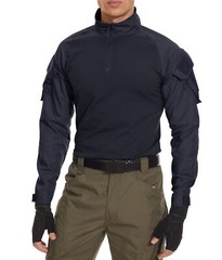 Men’s Tactical T-Shirts 1/4 Zip Hiking Training Casual Work Rip-Stop T-Shirts