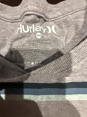 Hurley Mens XXL Gray Logo Graphic T Shirt Short Sleeve Surf Skate