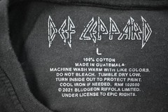 Def Leppard Leopard Graphic Band T-Shirt Black 2021 Licensed Rock Tee L
