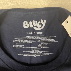 Bluey Adult T-Shirt – Bandit Bingo Bluey Whaddup, Party People – Size Small NWT
