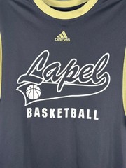 Adidas Basketball Shirt Mens M ClimaCool Lapel Bulldog Logo Black Yellow Team