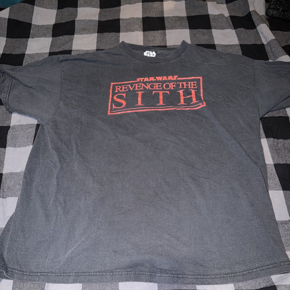 Vintage Star Wars Revenge of the Sith Size 2XL Promo T Shirt Black 2000 Movie