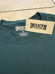 Duluth Trading Co. Men’s Longtail Relaxed Fit Short Sleeve T-Shirt M Green NWT