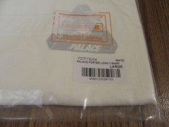 Palace Porter Logo Tee T-Shirt Size Large White Yoshida & Co. Palace Skateboards