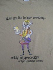 Arthur Greenleaf Holmes Shirt Mens XL Renfaire Comedy Graphic Print Novelty Tee