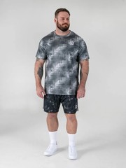 D555 Duke Big Mens Dry Wear T-Shirt Lightweight Grey Printed 2XL-6XL (601922)