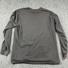 Carhartt Long Sleeve T-Shirt Mens L Tall Gray Orange Logo Graphic Workwear