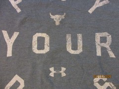 THE ROCK PAY YOUR DUES DWAYNE JOHNSON BRAHMA BULL UNDER ARMOUR L/S T-SHIRT SM