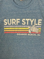 Orange Beach Alabama Shirt Mens Large Blue Tropical Delta Tag Vacation Ocean