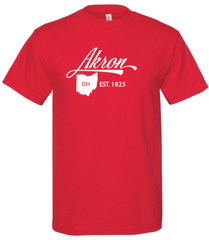 Akron Ohio State T-Shirt Short Sleeve Graphic Tees Unisex Apparel