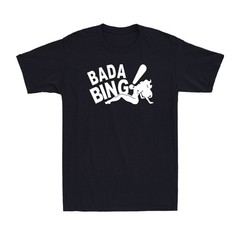 BADA BING Funny Jersey Mafia Stripper Tony Vintage Quote Men’s T-Shirt
