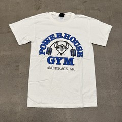 Powerhouse Gym Men’s T-Shirt Small Anchorage Alaska Bodybuilding White