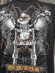 Popeye Cycle Club T Shirt Sz XS-S (Runs Smaller Than Tag) 2010 Black Motorcycle