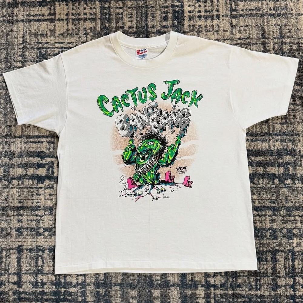 1991 WCW CACTUS JACK Vintage T-Shirt Reprint
