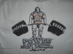 NEW POWER LIFTING : “DTG” PRINT On 100% COTTON WHITE T-SHIRT SIZE 3XX