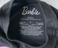 Barbie Mens Short Sleeve Black Crewneck Logo Graphic T- shirt Size S 34-36 Small