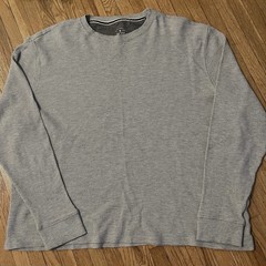 Member’s Mark Gray Cabincore Warm Thermal Waffle Soft Wash Long Sleeve SzXXL