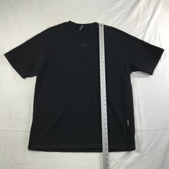 ASRV Mens DSG-0481 Short Sleeve T-Shirt Black Cotton Athletic Top Size L
