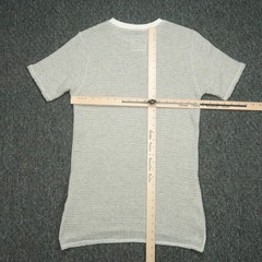 Kith Shirt Mens Extra Small Gray Beige Short Sleeve Knit Crew Long Length