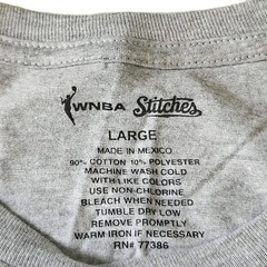 WNBA x Stitches Caitlin Clark Indiana Fever T Shirt Large Gray 2025 Cotton NWT