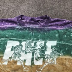 Vintage Soccer Shirt Mens XL Tie Dye Skeleton Finish line Mardi Gras 90s