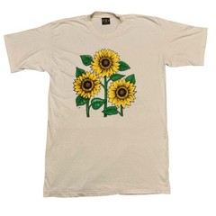 Vintage Sunflowers Elisa Single Stitch T-shirt XL TSI Made in USA 100% Cotton