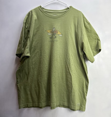 Life is Good Men’s Green Stick Figure Graphic Crew Neck Cotton T-Shirt