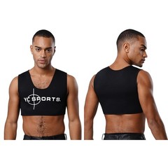 Mens Football Gym Vest Brace Chest Support Crew Neck Compression Crop Tank Tops