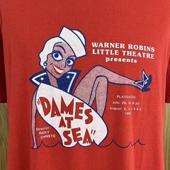 Vintage 1988 Dames at Sea Little Theatre Promo Tee Made in USA Size L