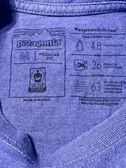 Patagonia Men’s Casual Crew Neck T-Shirt Short Sleeve, Size Medium , Blue