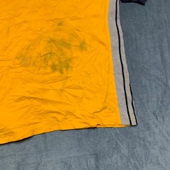 U.S. Polo Assn T-Shirt Mens Medium Yellow Navy Graphic Print Casual Crew Neck