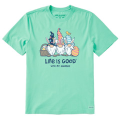 Life Is Good SS Shirt Crusher Tee EASTER GNOMES Egg Basket Chest44 Mens M