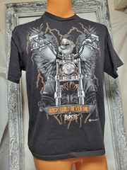 Popeye Cycle Club T Shirt Sz XS-S (Runs Smaller Than Tag) 2010 Black Motorcycle