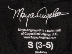 Maya Angelou Silhouette Tee-Shirt “Trying To Be Normal” Size Small 3-5 NWT