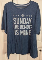 Men’s BCG Football Graphic T-Shirt Short Sleeve Blue-Gray Size 2XL