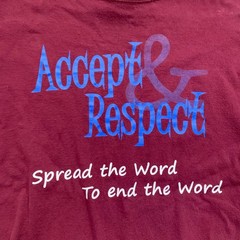 Vintage Y2K Accept & Respect Spread The Word End The Word West Allis T-Shirt L