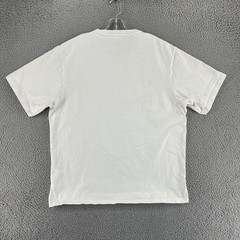 Helmut Lang Shirt Mens Large White Cotton Crewneck Oversized Short Sleeve Tee