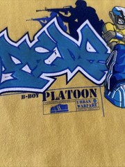 Vintage Yellow Graphic Graffiti Alstyle Apparel T-Shirt Size Large 90s Hip Hop