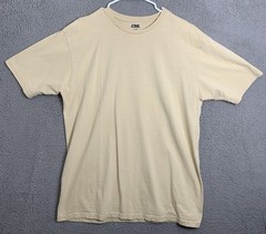 NWT CSG Mens 2XL Beige Crew Neck Cotton T-Shirt