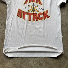 Vintage Us Army Unit Ringer T-Shirt 1-5 AAA Air Attack Men Medium Military Usa